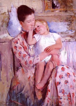 Mary Cassatt Painting - Emmie and Her Child mothers children Mary Cassatt